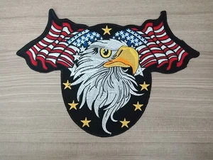 Chaqueta de Jean Patch American Head Eagle Biker Bordada Parche/Cosida - Imagen 1 de 4