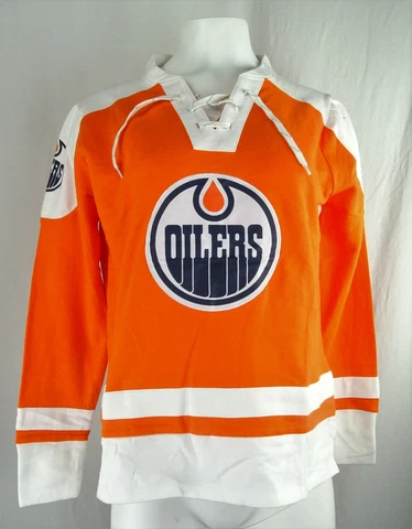 Edmonton Oilers NHL Majestic Women's Lace-Up Sweatshirt Cover
