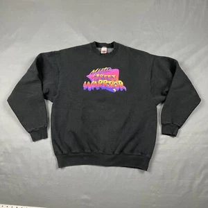Vintage Mistic Juice Marke "Street Warrior" Erwachsene XL Rundhalsausschnitt Sweatshirt schwarz - Bild 1 von 5