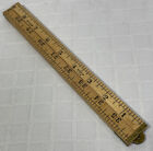 36" Folding Wooden Ruler No 32P Made In USA Vintage