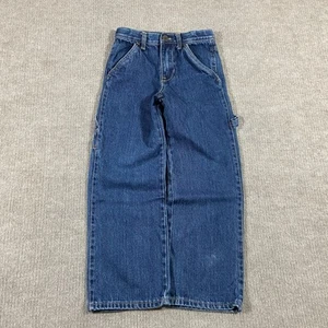 Circo Carpenter Jeans Youth Size 7 Blue Relaxed Straight Adjustable Waist Baggy - Picture 1 of 11