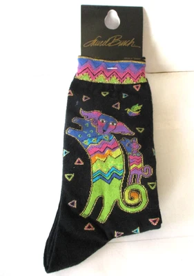 Новый Laurel Burch экипажа носки кошки и собаки дизайн M/L LB-1069 собаки портреты - Изображение 1 из 2