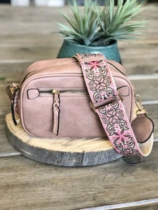 Le Miel Model LQF052 Boho Guitar Strap Crossbody Bag Peta Approved Vegan - Bild 1 von 15