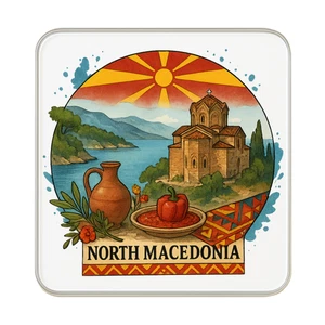 Nordmazedonien Kühlschrankmagnet: Niedliches handgefertigtes Reise Souvenir Geschenk - Bild 1 von 5