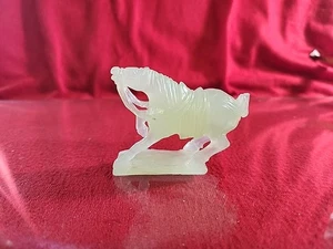 Green Jade Horse Hand Carved. Running  - Picture 1 of 5