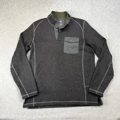 REI Snap Fleece Pullover Mens Medium Gray Hiking Outdoors Sweater - Image 1 of 4