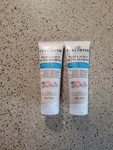 2 Curlsmith Wash & Scrub Detox Shampoo Vegan Clarifying 8oz For All Hair Types - Picture 1 of 8