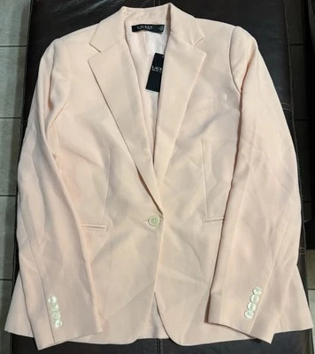 Blazer LAUREN RALPH LAUREN Georgette - Mujer Talla 10 Rosa Pálido Foto 1 de 4