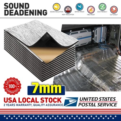 Car Sound Deadener Mat Proofing Thick Insulation Material Noise US - Image 1 of 4
