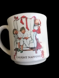 VINTAGE Hallmark Christmas Mug 12 oz. "CAUGHT NAPPING" 1987 - New In Box - Picture 1 of 3