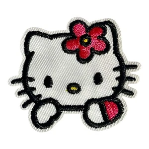 HELLO KITTTY!! SO CUTE! Iron On Patch + ONE FREE STICKER!! - Picture 1 of 3