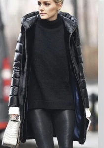 $1098 J Brand 30x27 Alana Black Sky High Rise Leather Pants Maria Skinny 29 Sexy - Picture 1 of 12