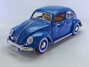 BURAGO 1/18 - VOLKSWAGEN KAFER BEETLE 1955 IN BLUE - EXCELLENT CONDITION - Picture 1 of 18