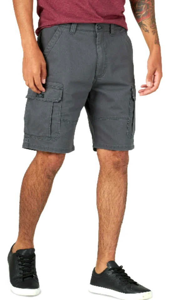 WRANGLER Heritage Men’s 48 Relaxed Fit Cargo Shorts 10” Inseam • Anthracite