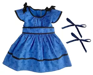 American Girl 18" Addy's BeForever Blue Meet Dress and Hair Ribbons (NEW) - Picture 1 of 2