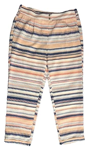 NWT J Crew Colorful Tribal Print Pants Womens Size M Geometric Print - Picture 1 of 8