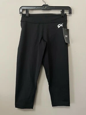 GK Elite CAPRI LEGGINGS Gimnasia NEGRO Leotardo PANTALONES Medias Niñas Talla: AS Foto 1 de 3