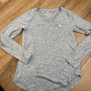 Suéter Abercrombie Fitch Cuello en V Tejido Súper Suave Logo Niña 15 16 Informal Niños WS1 - Imagen 1 de 6