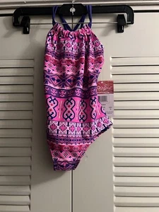 Kanu Surf Girls'  Mahina Sport 1-Piece Swimsuit Size 5 - Picture 1 of 3
