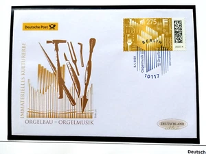 RFA 2023 FDC, Patrimonio Cultural Inmaterial: música de órgano, sello especial - Imagen 1 de 1