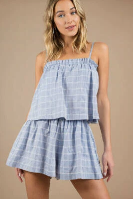 Vestido Corto Minkpink Mujer Mameluco Talulah En Capas Azul Talla Grande Foto 1 de 4