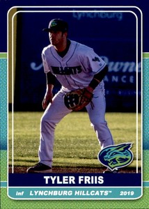2019 Lynchburg Hillcats Grandstand 6 Tyler Friis Auburn Washington Baseball Card