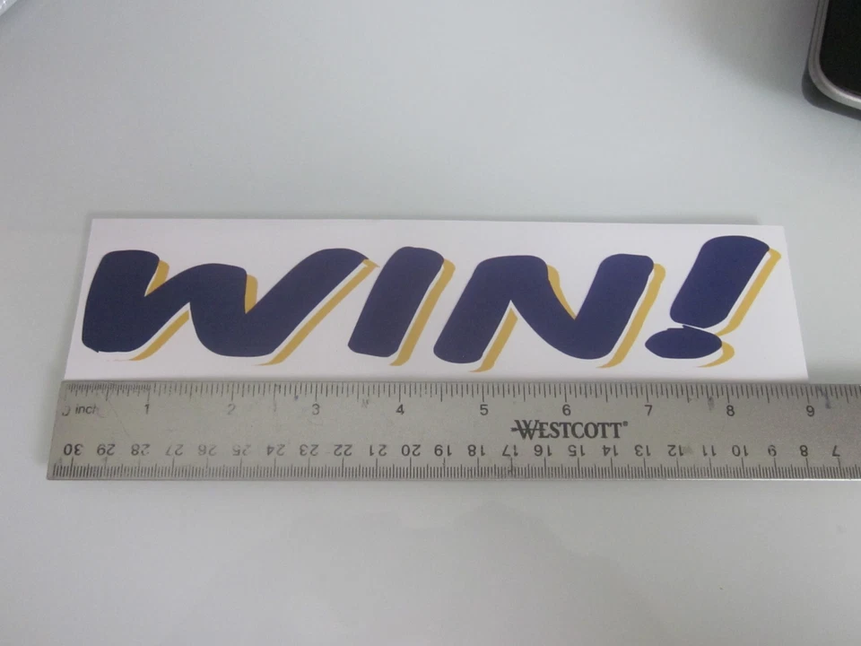 LSU TIGERS WIN BAR DECAL / STICKER 2 1/4" x 9 1/4" FREE AT LAST 🐯🏈 - Image 1 of 1