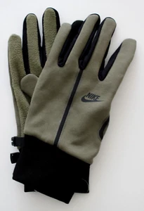 Nike Tech Fleece 2.0 Gloves Mens L/XL Olive/Black - Picture 1 of 3