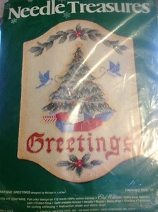 Tesoros de Aguja, NDPNT ANTIGUO SALUDOS DE NAVIDAD KIT, LeClair, 06818, SELLADO - Imagen 1 de 3
