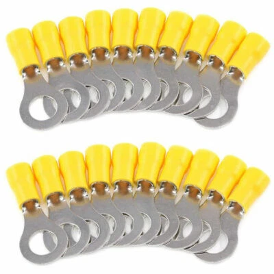 50PCS Insulated Wire Ring Vinyl Crimp Terminals Gauge12-10 Electrical Connectors - Image 1 of 4