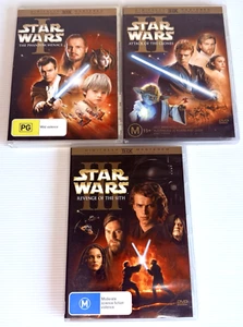 Star Wars Prequel Trilogy Episode I, II & III, 5 DVD Complete Set Zone 4 - Bild 1 von 8