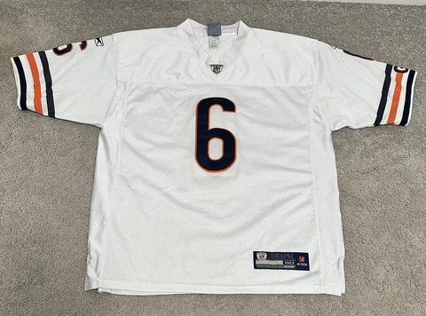 Jay Culter Chicago Bears Jersey Men 50 White Reebok Onfield NFL Equipment  #6 Cover