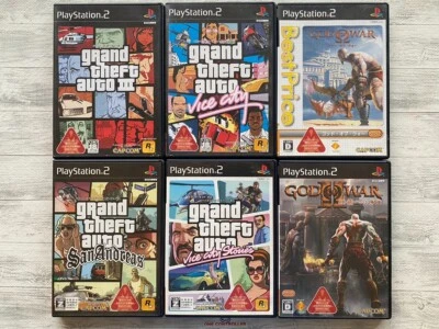 SONY PS2 Grand Theft Auto Ⅲ & Vice City & Stories & San Andreas & God of War 1 2 - Image 1 of 4