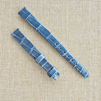 Van Cleef & Arpels Charms Mini 10.5/8 Correa de reloj de cuero de cocodrilo azul brillante Foto 1 de 3