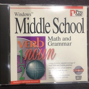 Middle School Math and Grammar (CD-ROM, Windows, Pro One) - Picture 1 of 4