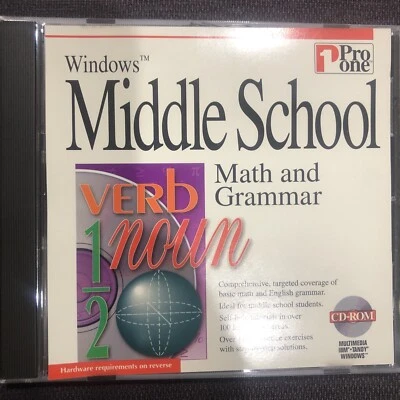 Middle School Math and Grammar (CD-ROM, Windows, Pro One) - Image 1 of 4