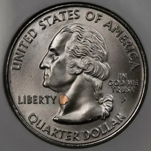 2007 NGC MS66 SMS Struck In Retained Copper Fragment Montana Quarter Mint Error - Picture 1 of 5