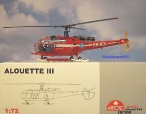 ACE Arwico Wings 1:72  Alouette III  Air Zermatt HB-XOL  851521 Modellairport500