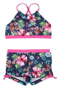 Skechers Girls Floral Two-Piece Swim Set Size 4 5 6 6X - Picture 1 of 1
