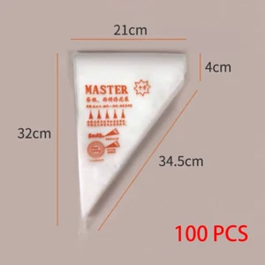 100 PCS Thick Disposable Pastry Bags DIY Cake Cream Decoration Piping Bag Icing - Picture 1 of 9