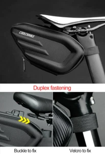 Fahrrad, Rennrad, MTB Satteltasche Tasche Wasserabweisend schwarz Karbon Optik - Bild 1 von 16