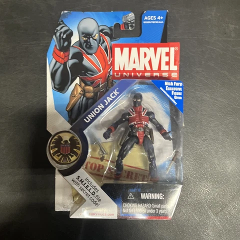 2008 Hasbro Marvel Universe Union Jack action figure 3.75 Series 1 #26 NOC Cover