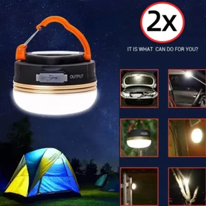 LÁMPARA SOLAR LED LÁMPARA CAMPING USB RECARGABLE LINTERNA SOLAR BATERÍA JARDÍN LÁMPARA TIENDA - Imagen 1 de 14