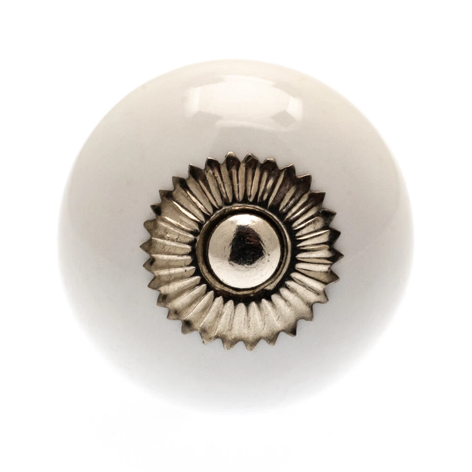 Cupboard Kitchen knobs Ceramic in Black, White, Grey, Cream Vintage Drawer Pulls - Image 1 of 1