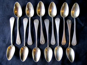 Douze petites cuillères en argent massif Jean Barthélemy maître orfèvre 1898 - Picture 1 of 7
