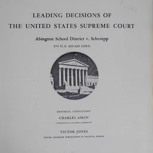Abington School District v. Schempp 1963 United States Supreme Court Document - Bild 1 von 3