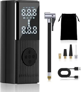 Rechargeable Air Pump Tire Inflator Portable Compressor For Cars Bikes 160PSI - Picture 1 of 7
