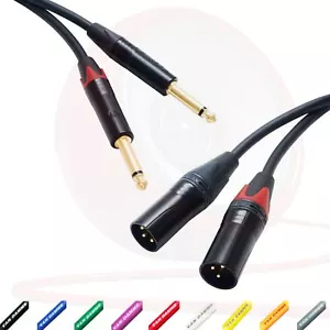 Pseudo Balanced Mono Jack to Maschio XLR Piombo (COPPIA). Van Damme cavo Starquad - Foto 1 di 2