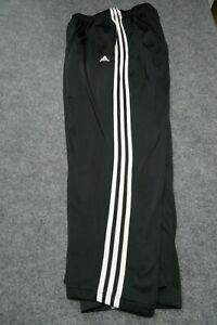 Adidas Pants Womens Medium Black White Striped Jogger Sweatpants Casual 28x27