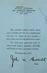 Magazine Stories Romance Old Maid Getting Married Advice Typed Letters 1919-21 - Picture 1 of 7